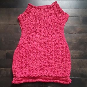 "Moth" Pink Woven Sweater